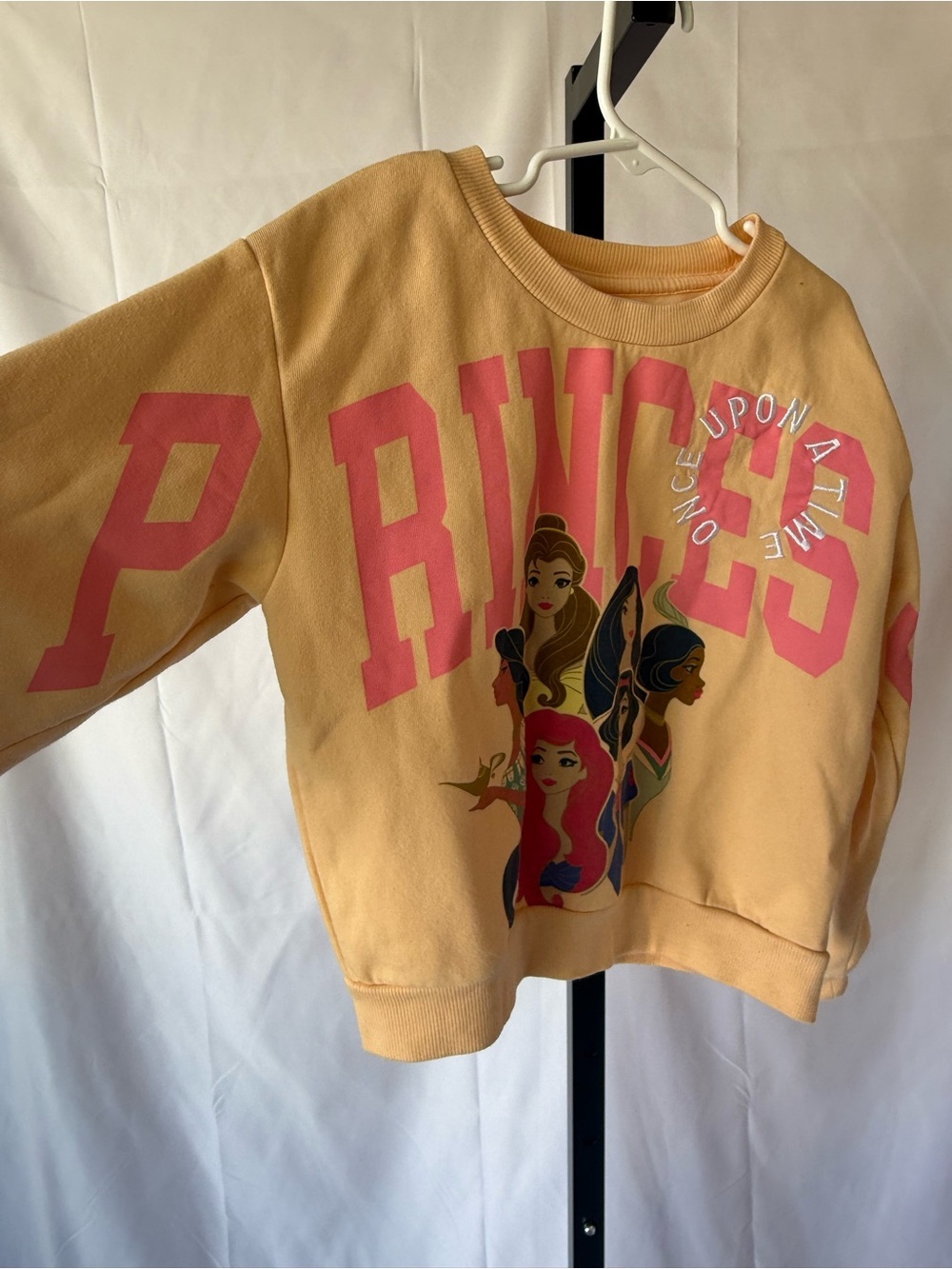 Disney Girls 6 princess sweatshirt peach, long sleeve